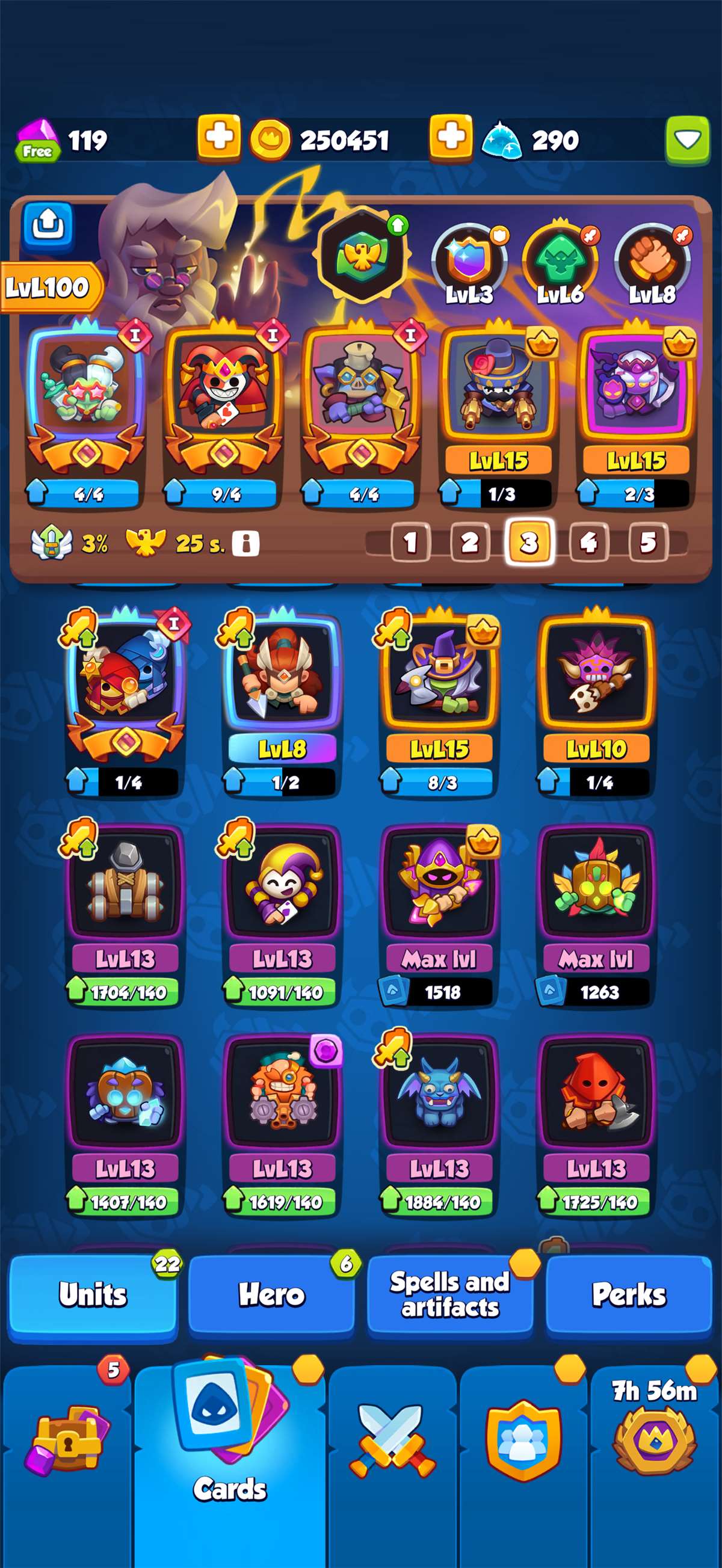 продажа аккаунта к игре Rush Royale