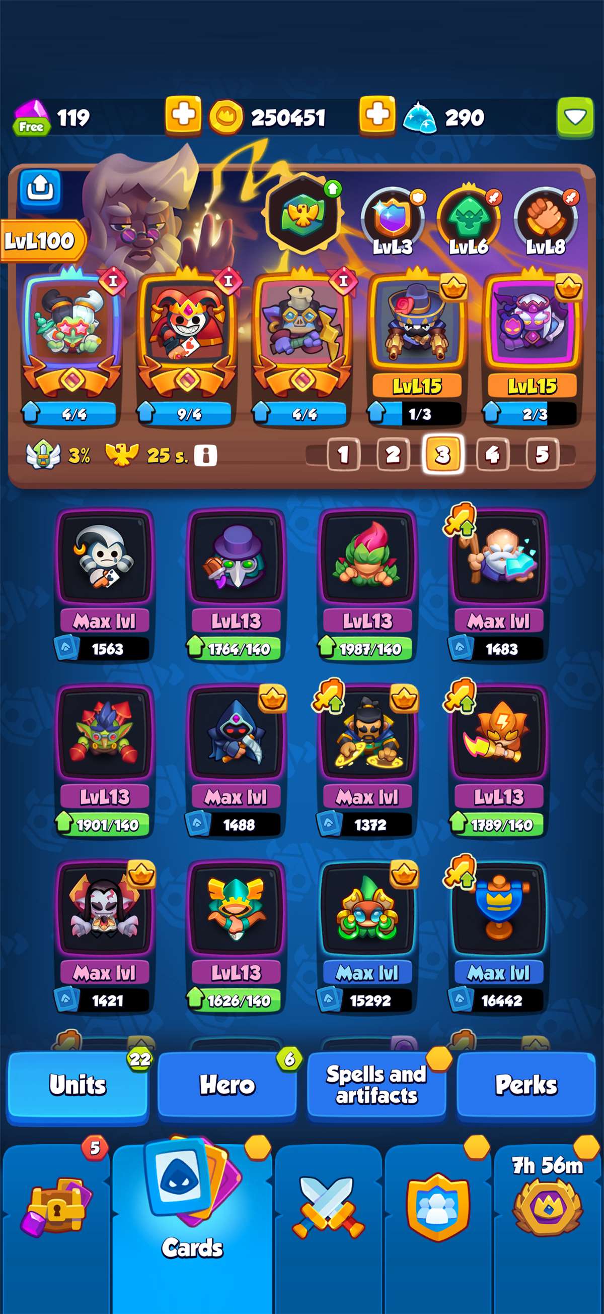 продажа аккаунта к игре Rush Royale