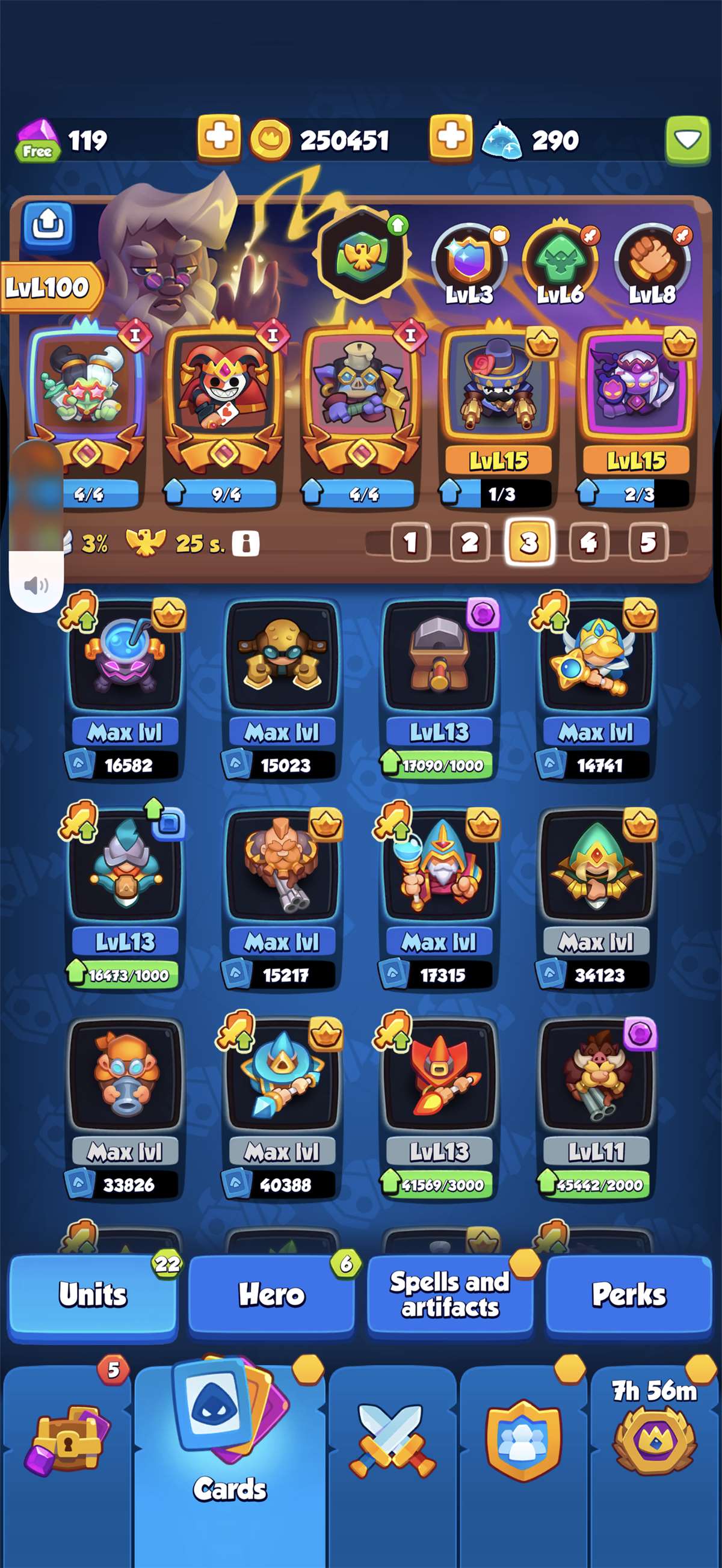 продажа аккаунта к игре Rush Royale