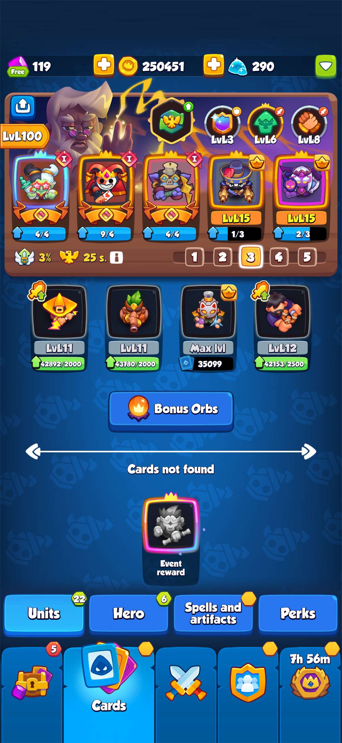 продажа аккаунта к игре Rush Royale