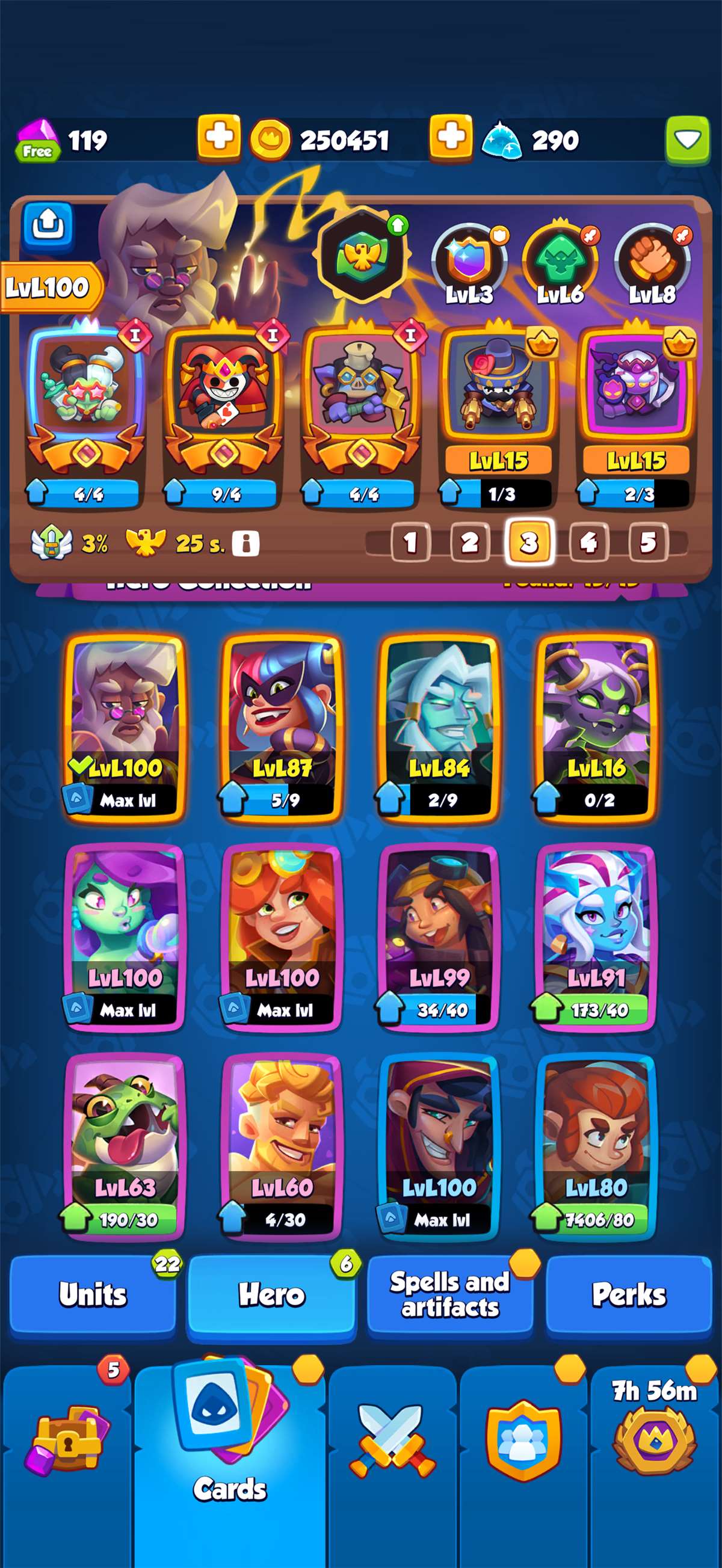 продажа аккаунта к игре Rush Royale