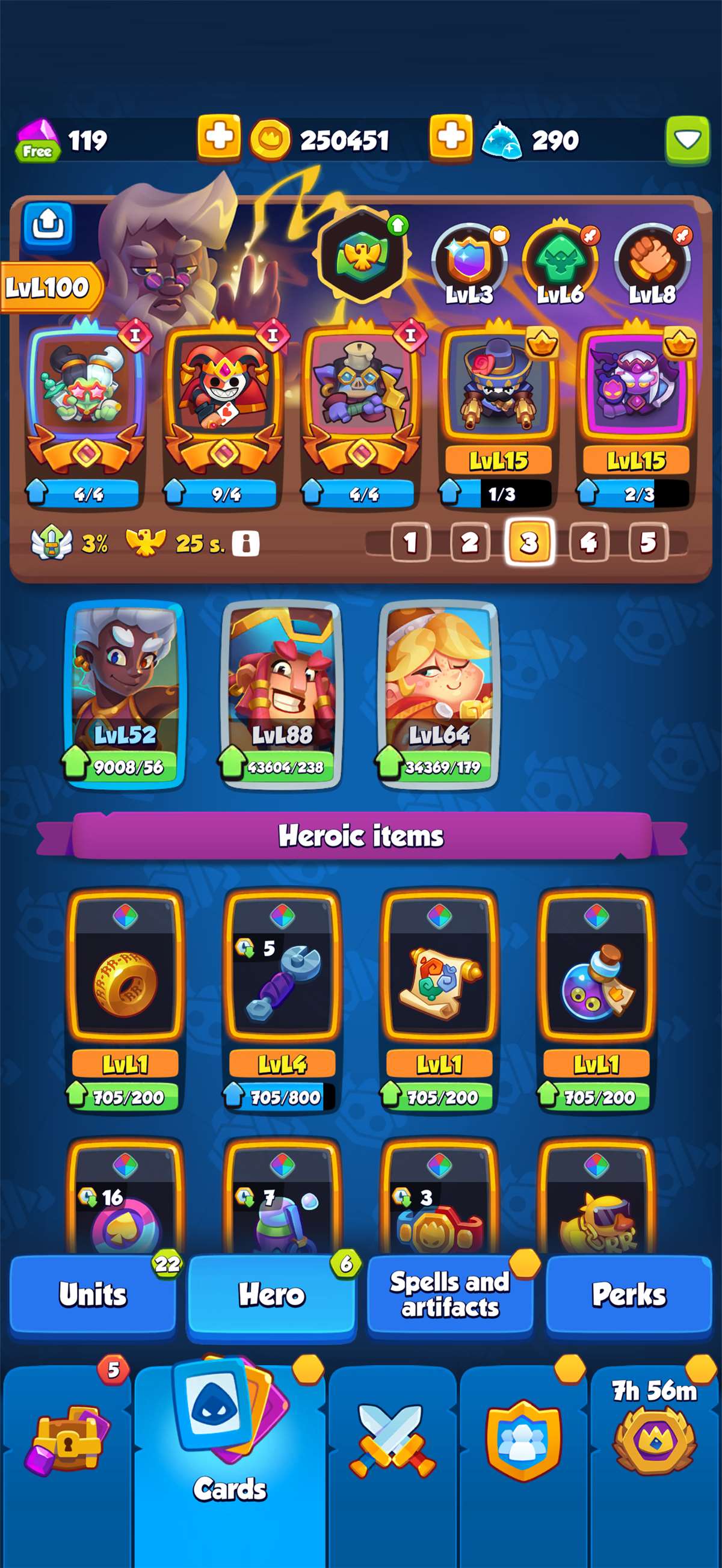 продажа аккаунта к игре Rush Royale