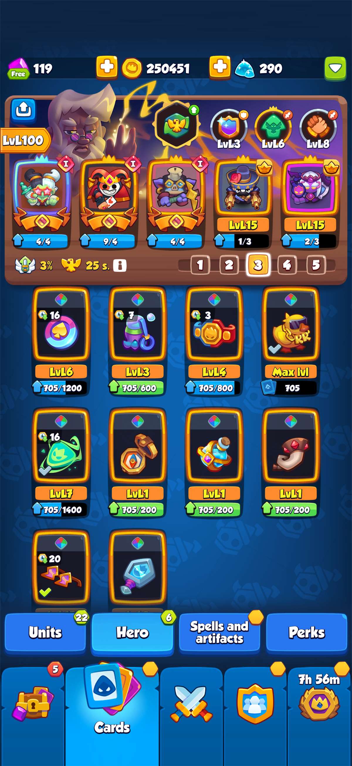 продажа аккаунта к игре Rush Royale