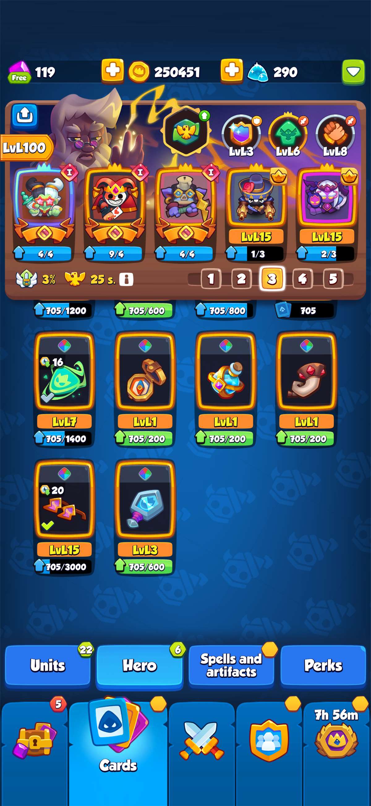 продажа аккаунта к игре Rush Royale