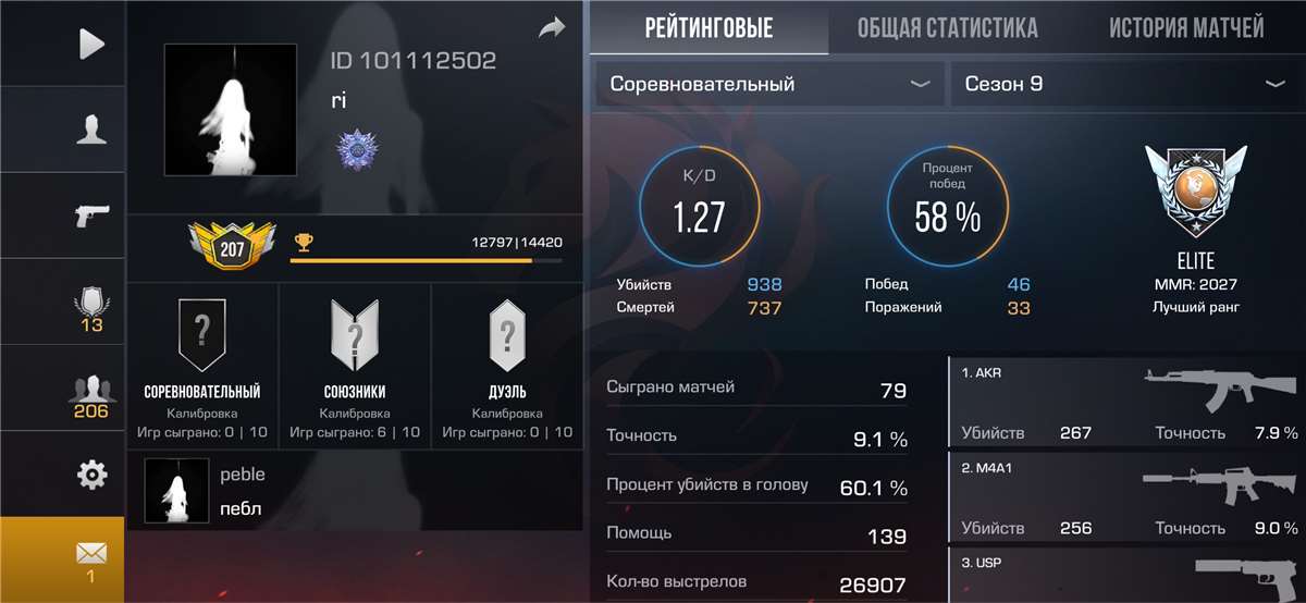 продажа аккаунта к игре Standoff 2