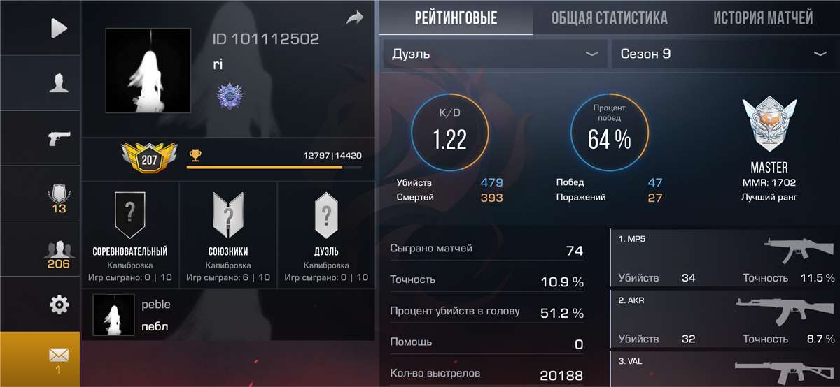 продажа аккаунта к игре Standoff 2