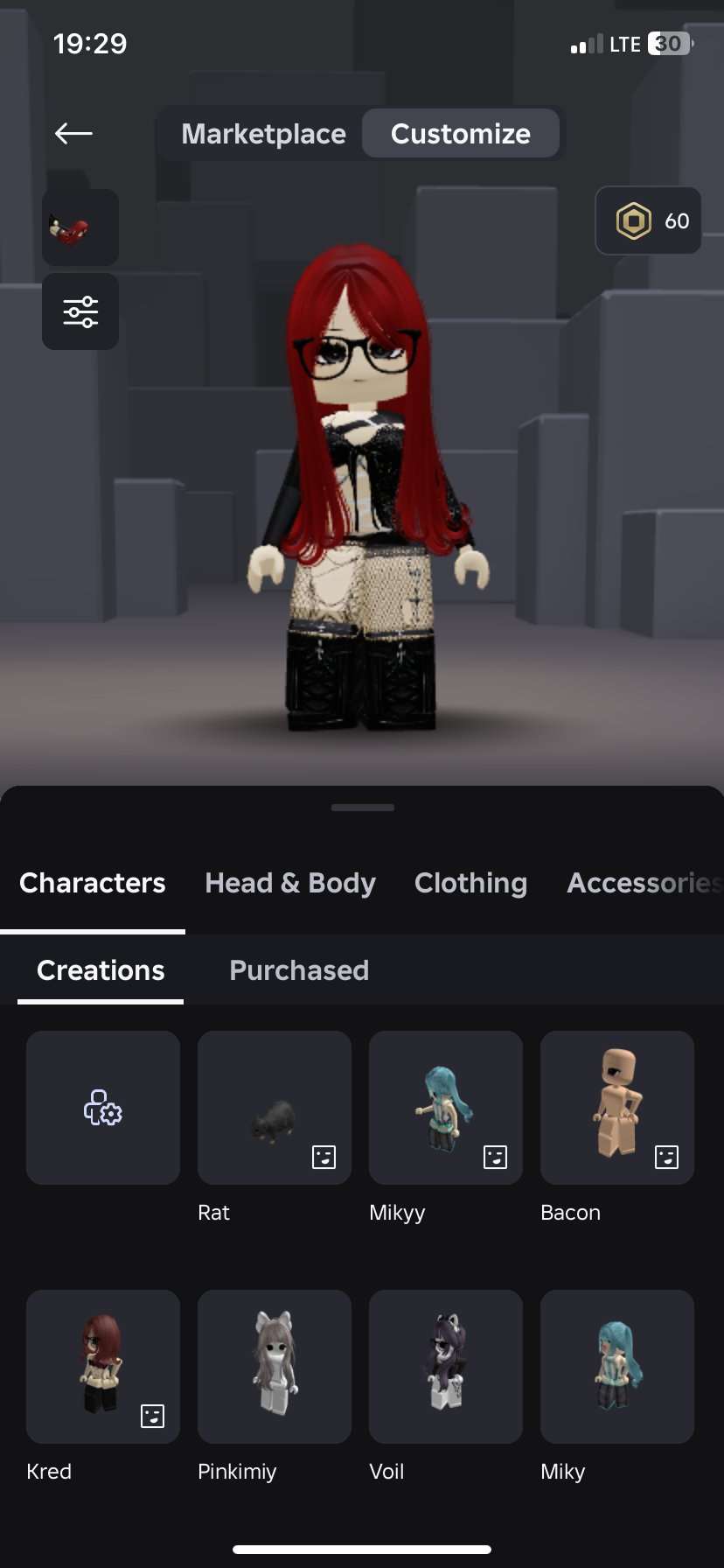 продажа аккаунта к игре Roblox