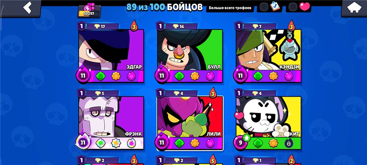 продажа аккаунта к игре Brawl Stars