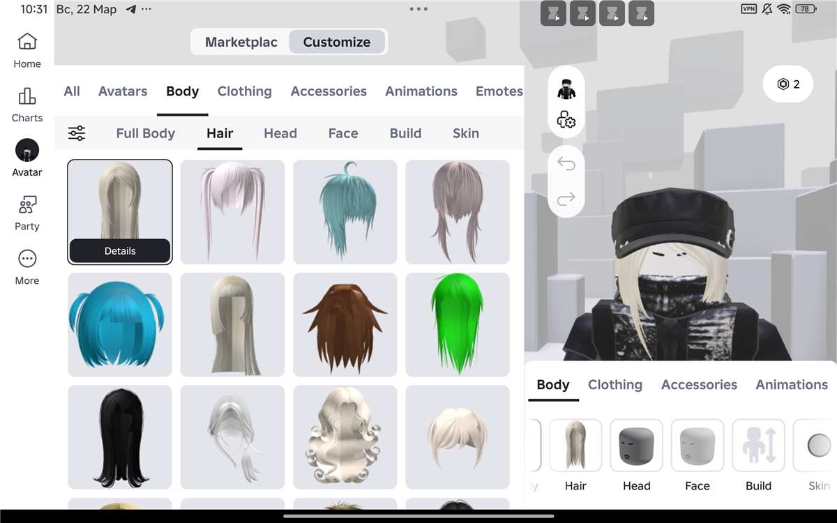 продажа аккаунта к игре Roblox