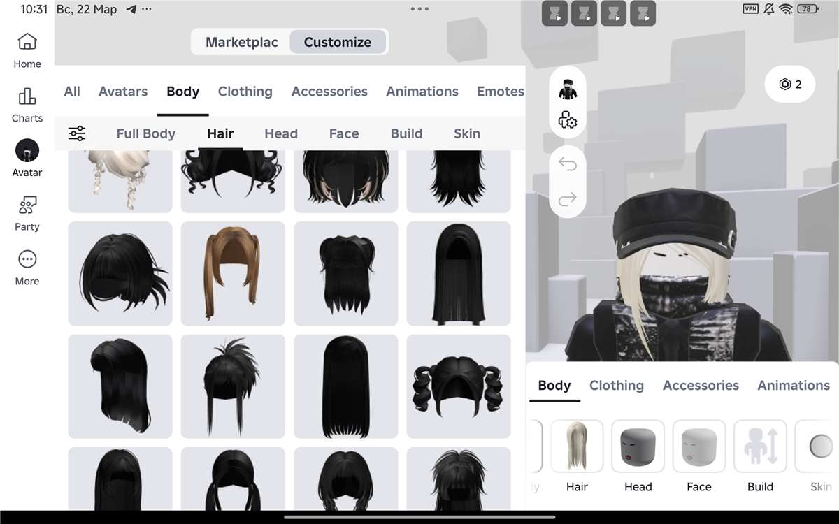 продажа аккаунта к игре Roblox