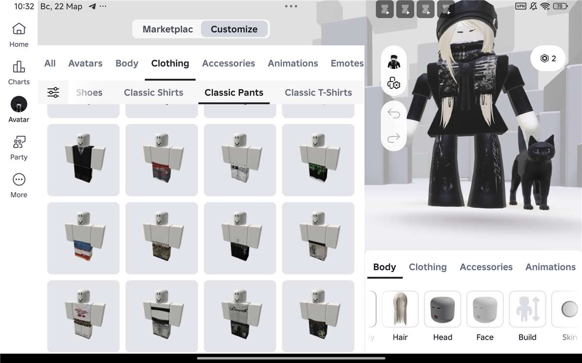 продажа аккаунта к игре Roblox