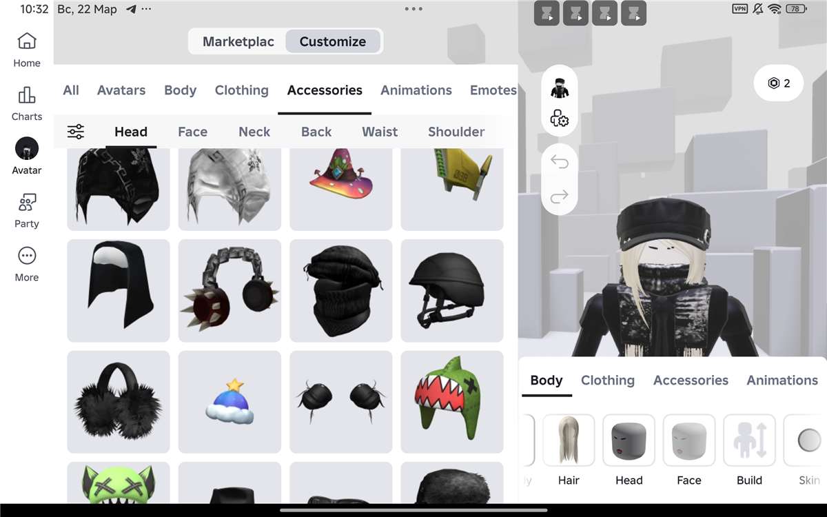 продажа аккаунта к игре Roblox