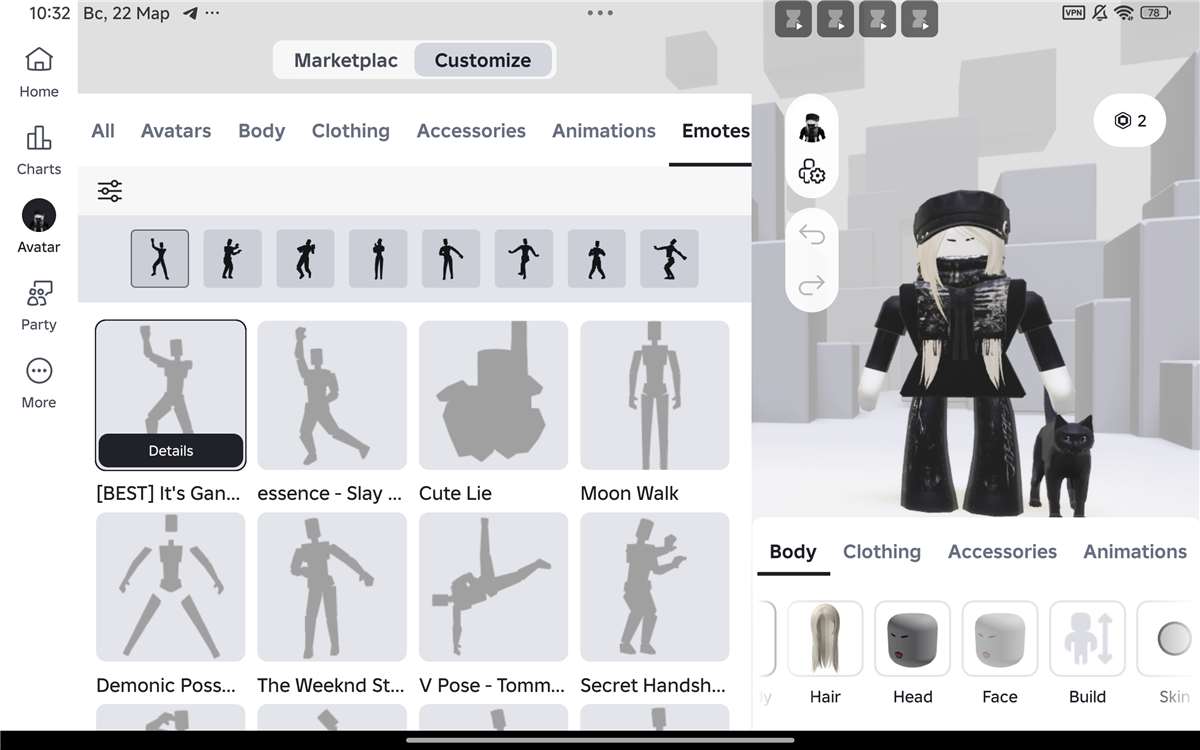 продажа аккаунта к игре Roblox