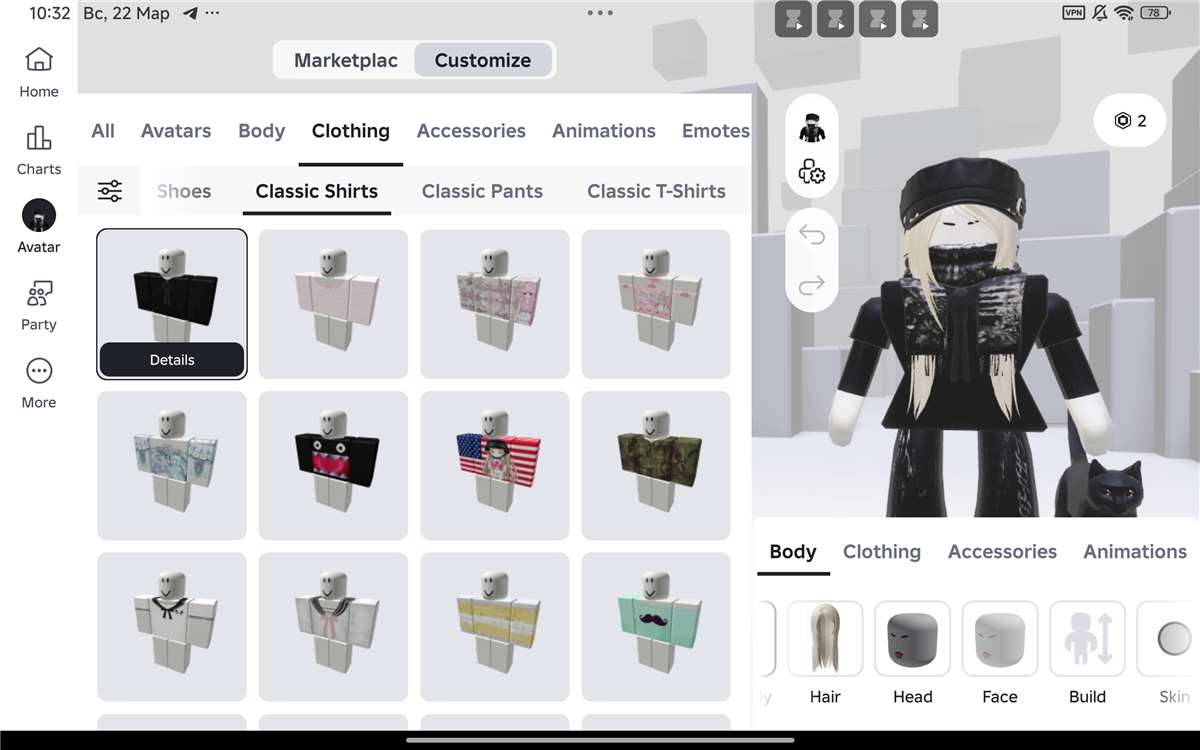 продажа аккаунта к игре Roblox