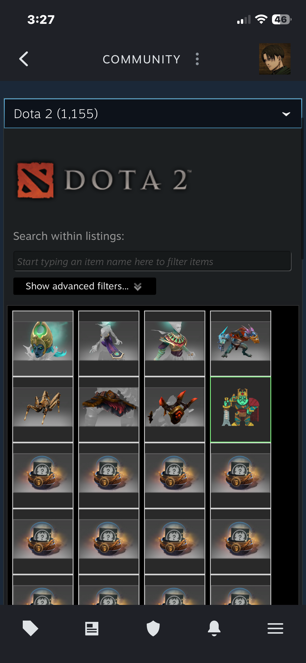 продажа аккаунта к игре Dota 2