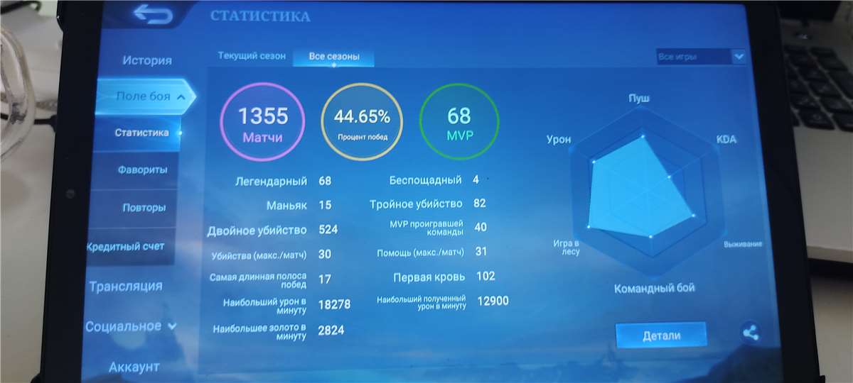 продажа аккаунта к игре Mobile Legends
