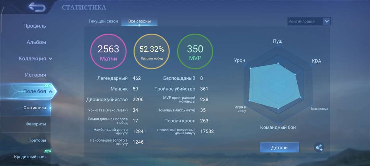 продажа аккаунта к игре Mobile Legends