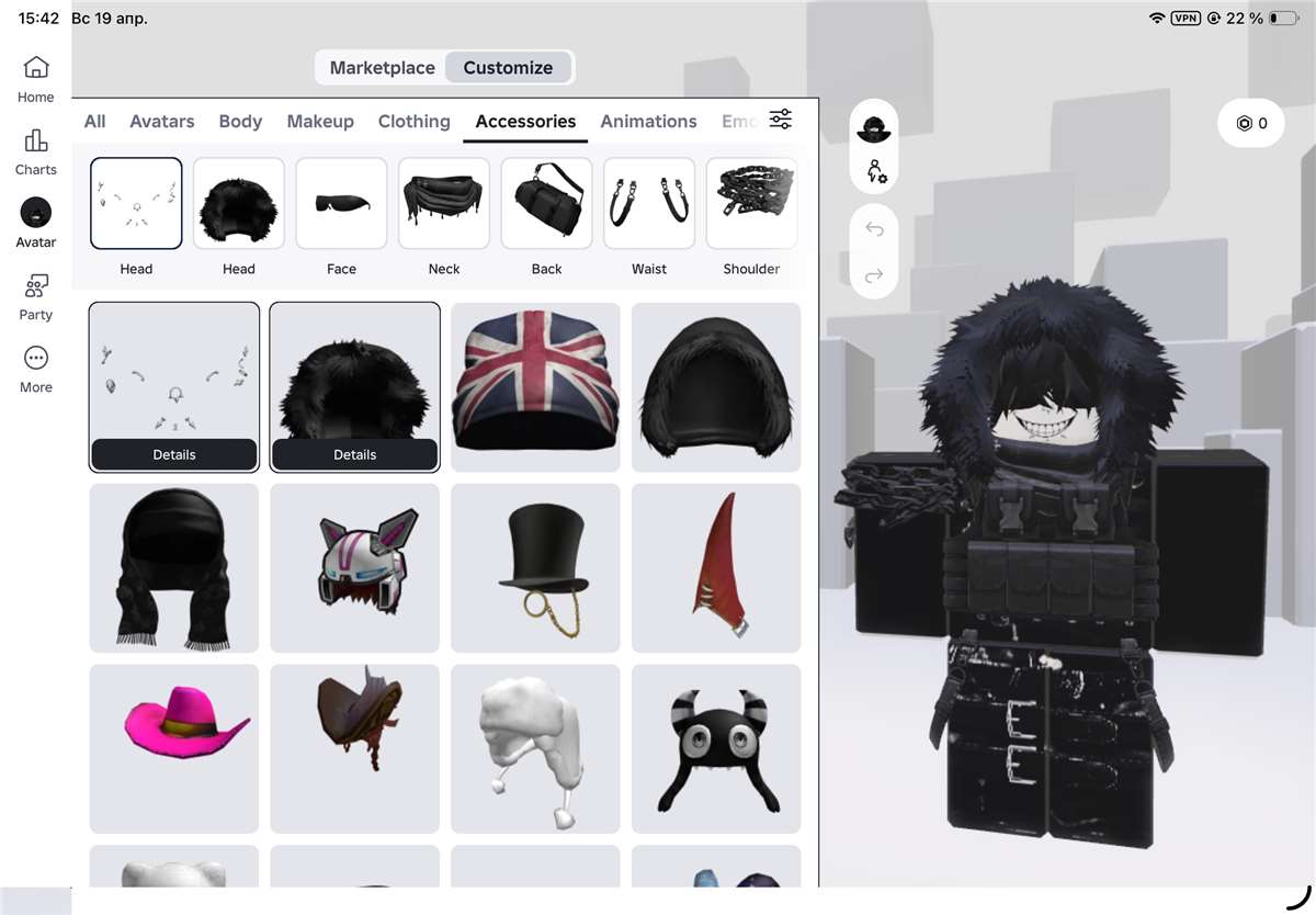 продажа аккаунта к игре Roblox