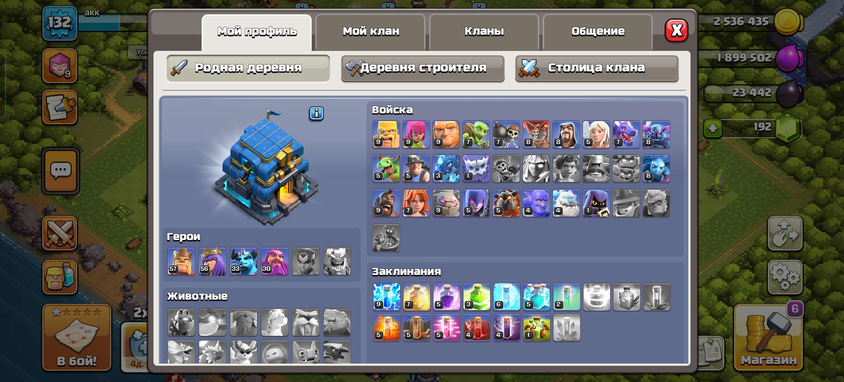 продажа аккаунта к игре Clash of Clans