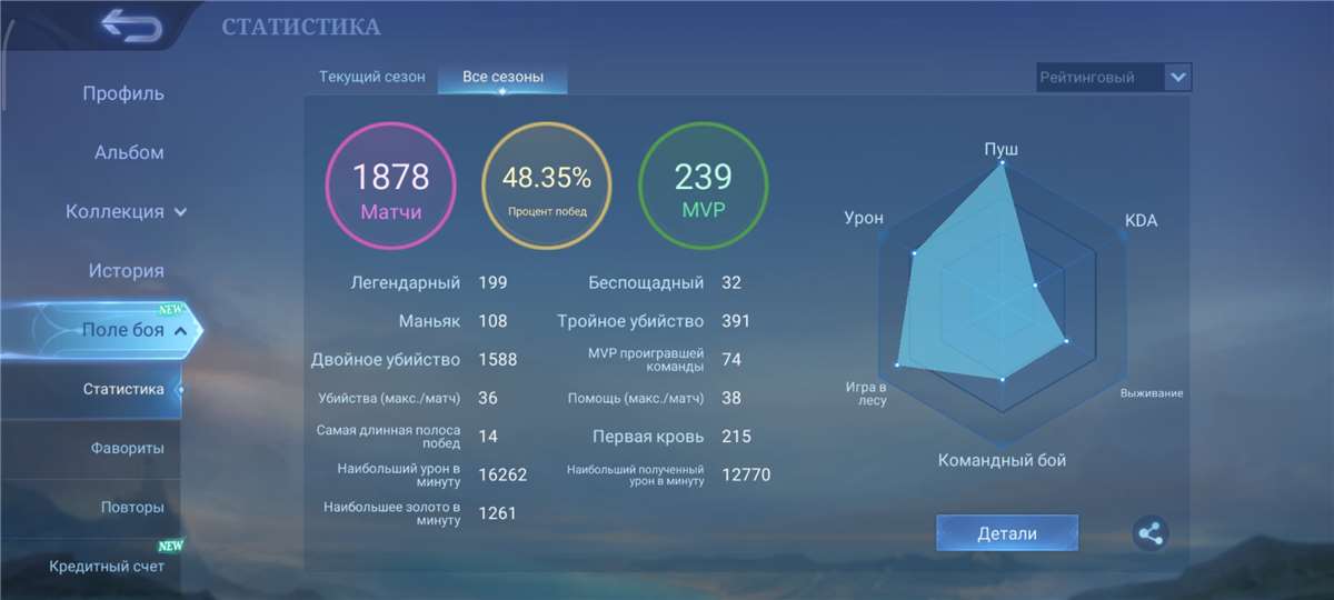 продажа аккаунта к игре Mobile Legends