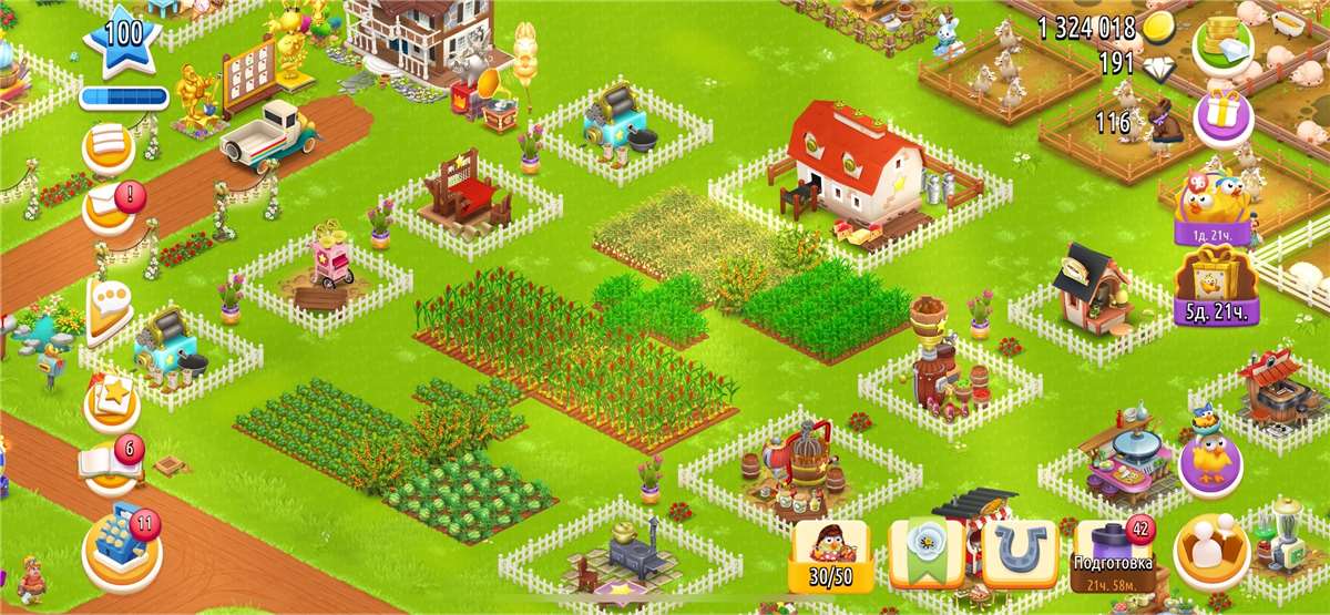 продажа аккаунта к игре Hay Day