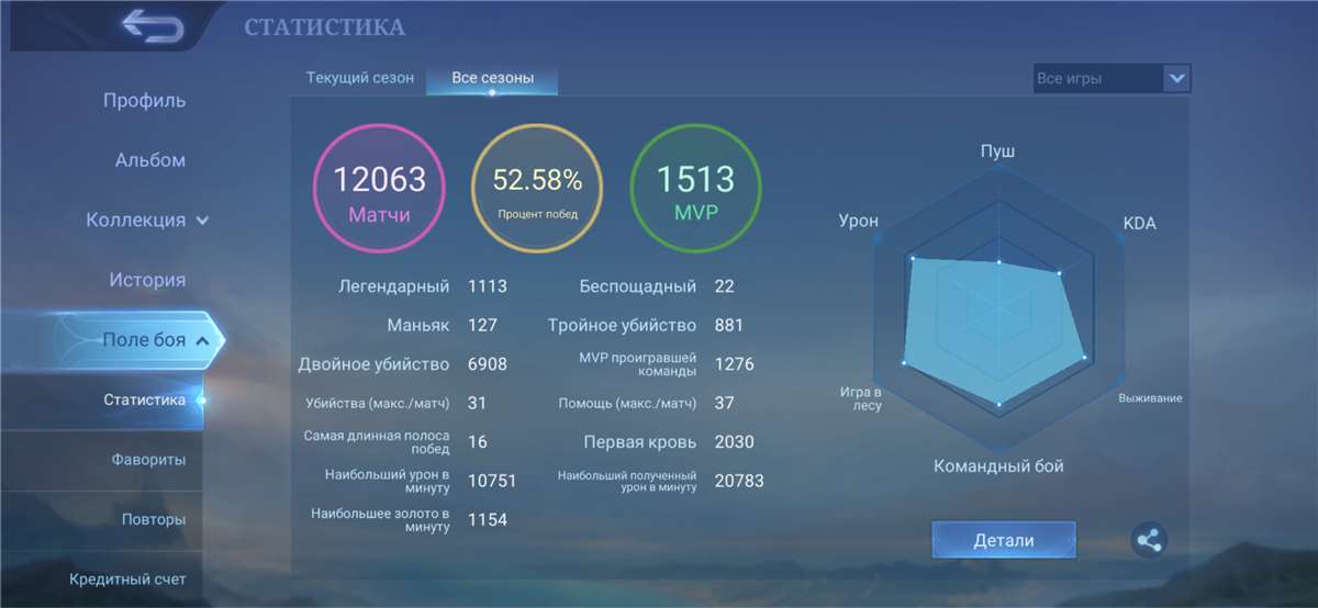 продажа аккаунта к игре Mobile Legends