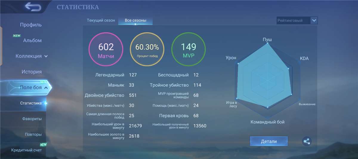 продажа аккаунта к игре Mobile Legends