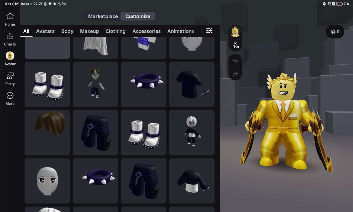 продажа аккаунта к игре Roblox