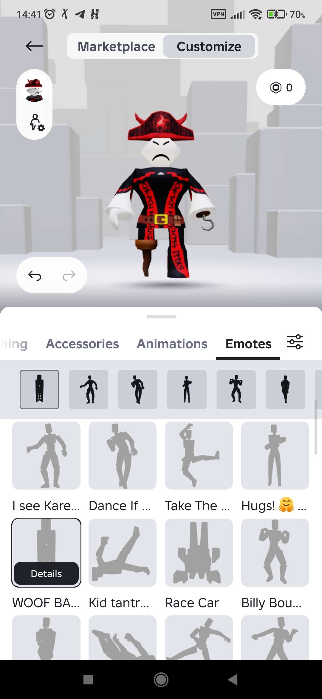 продажа аккаунта к игре Roblox