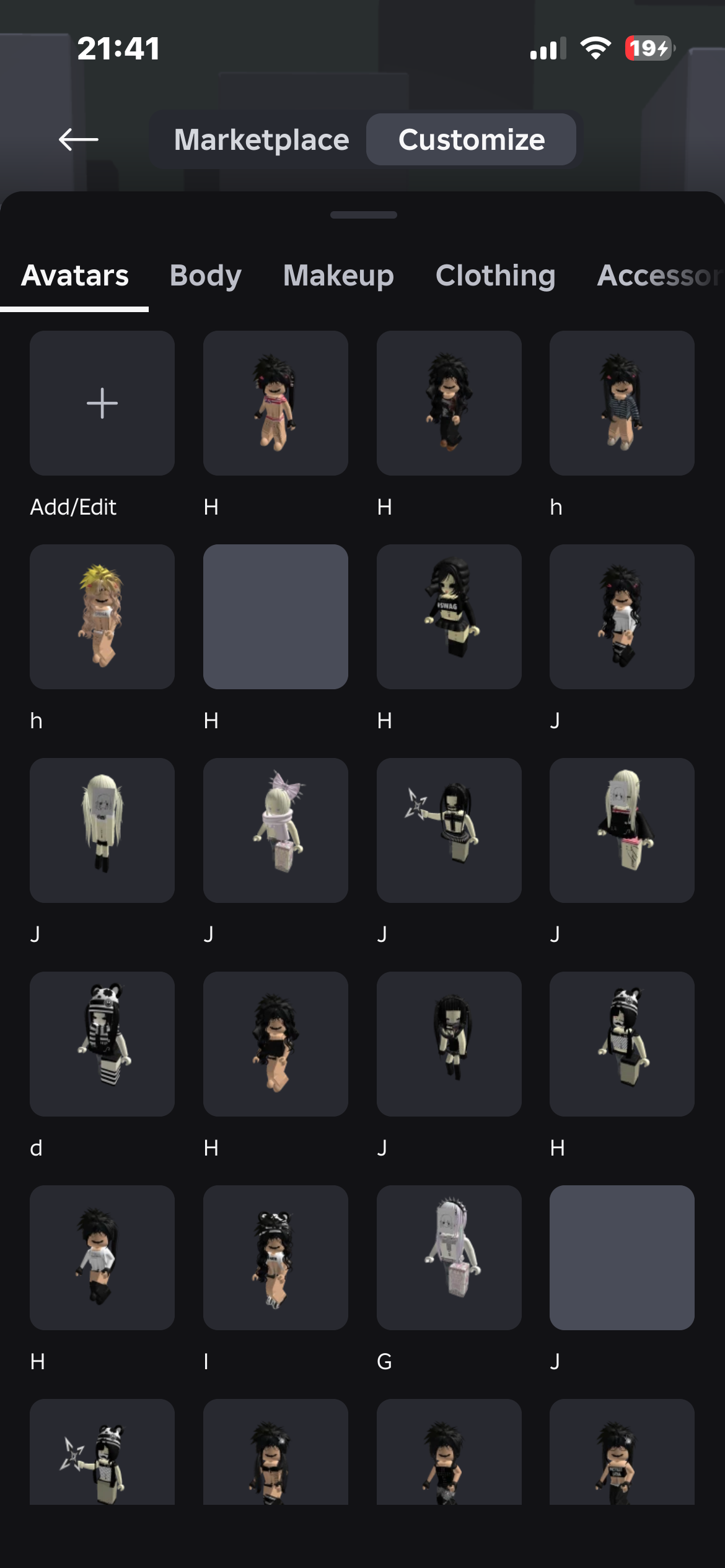 продажа аккаунта к игре Roblox