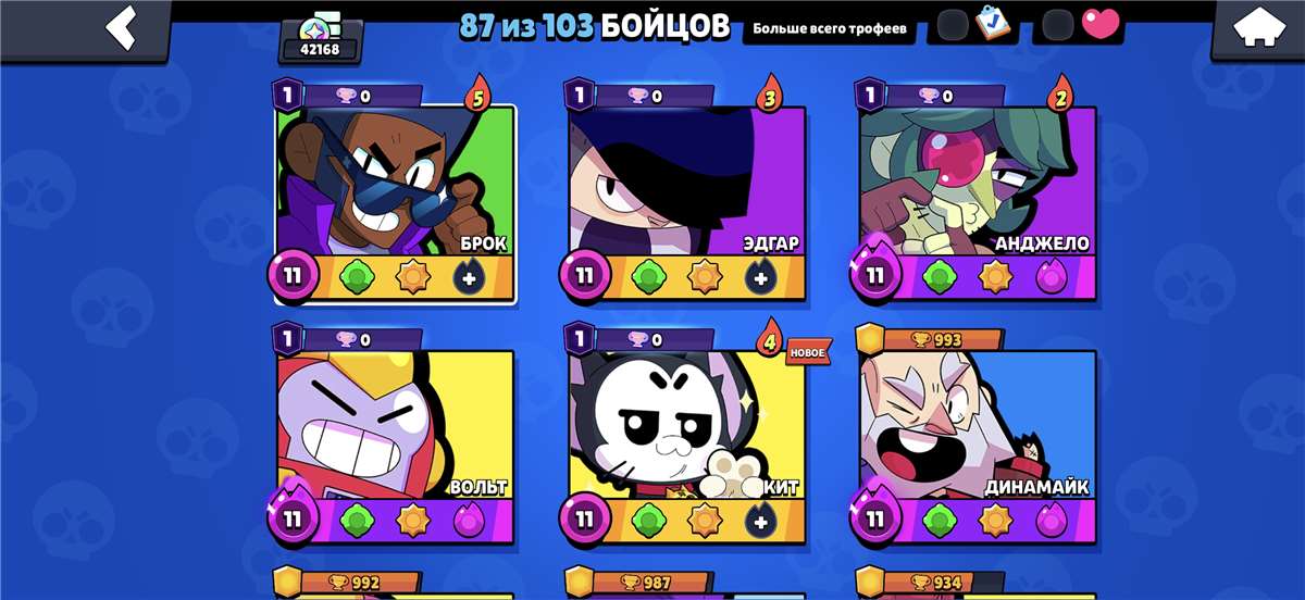 продажа аккаунта к игре Brawl Stars