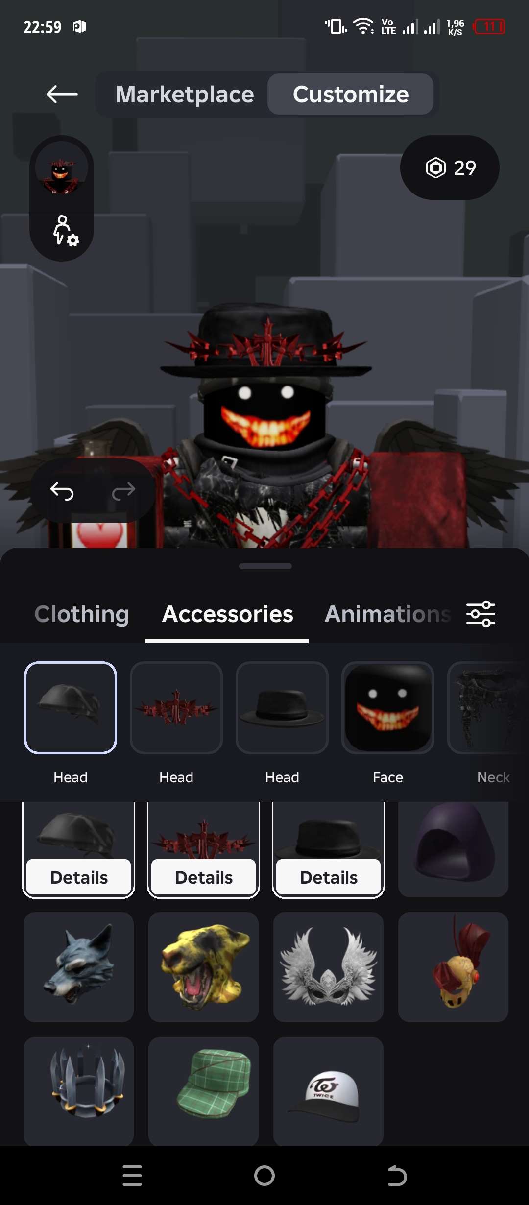продажа аккаунта к игре Roblox