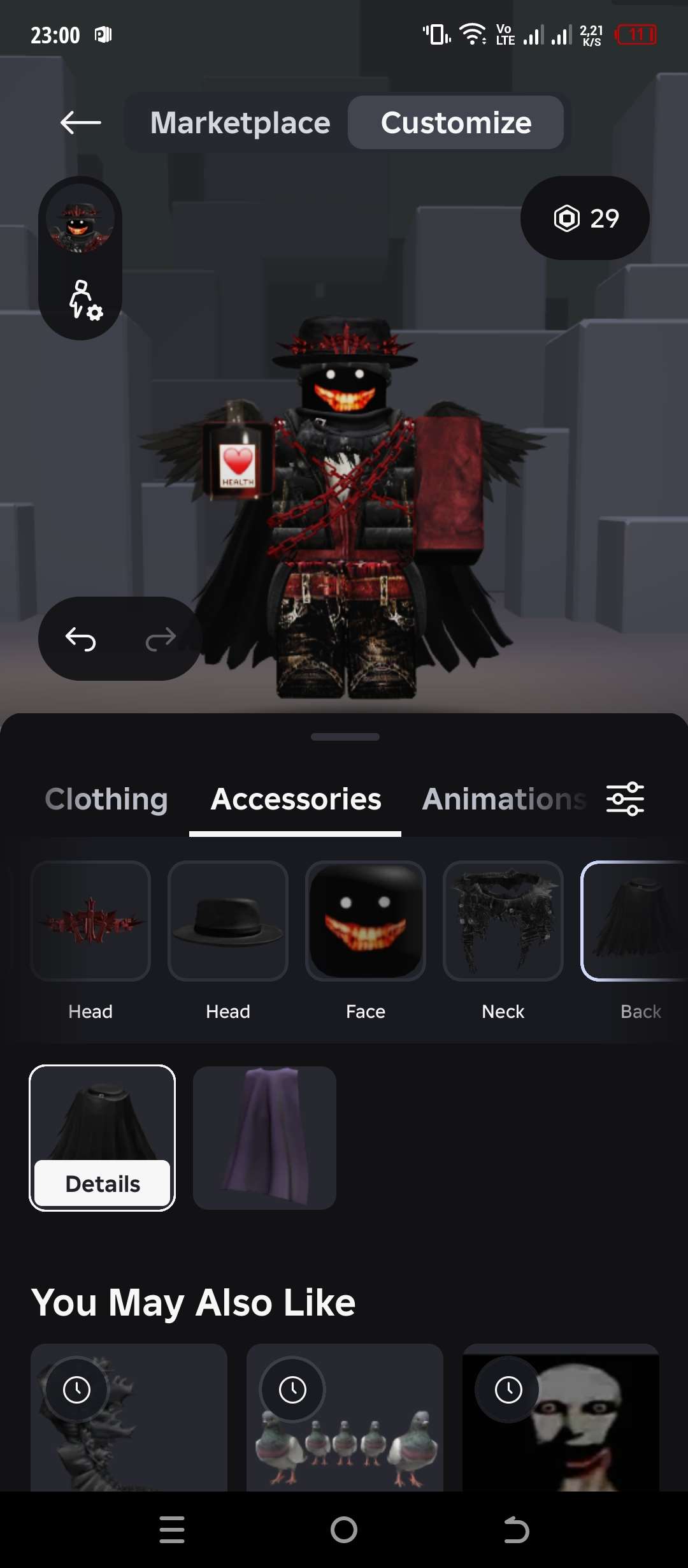 продажа аккаунта к игре Roblox