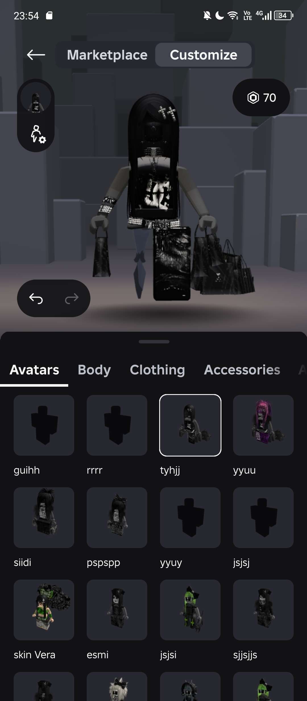 продажа аккаунта к игре Roblox