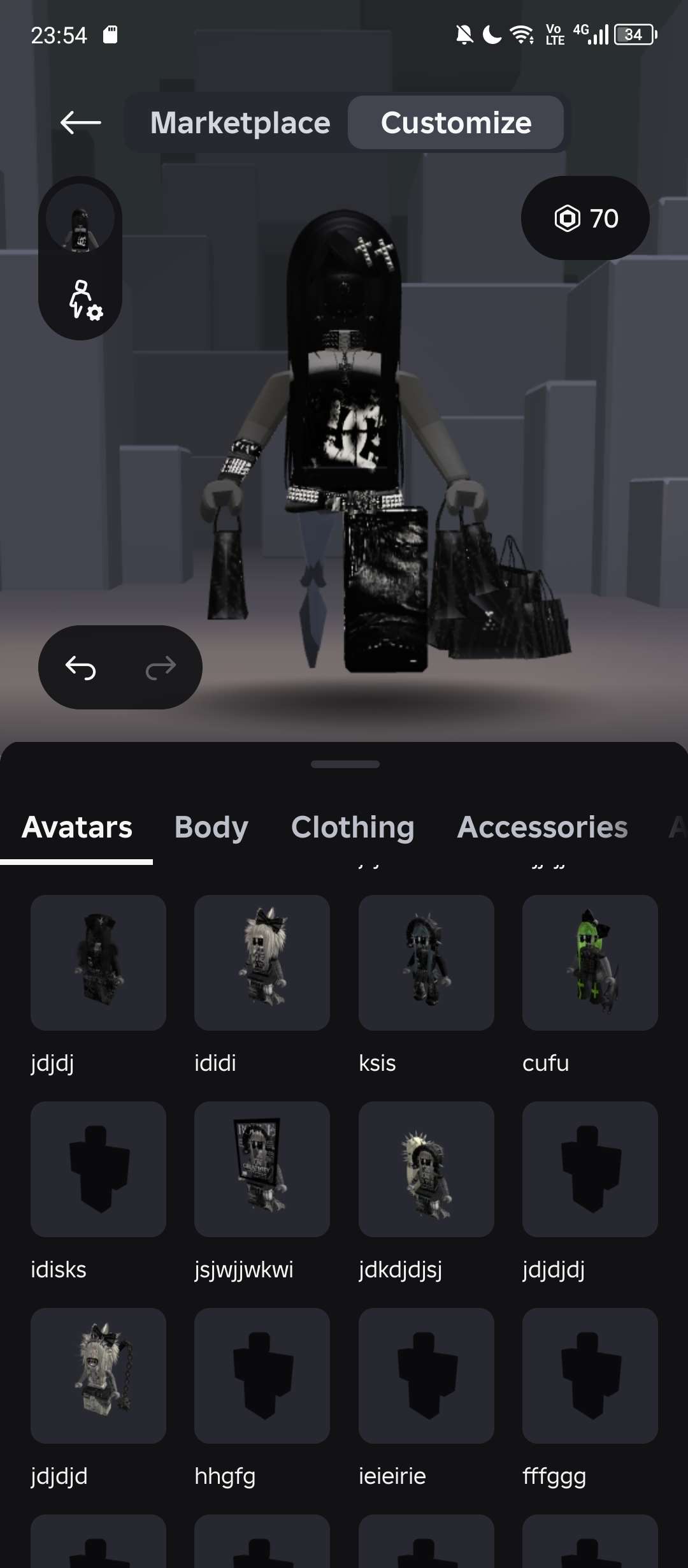 продажа аккаунта к игре Roblox