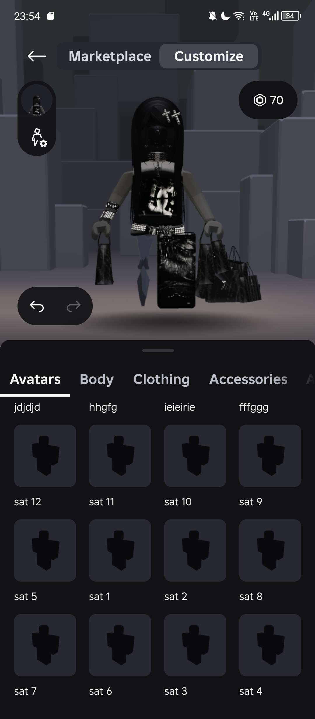 продажа аккаунта к игре Roblox