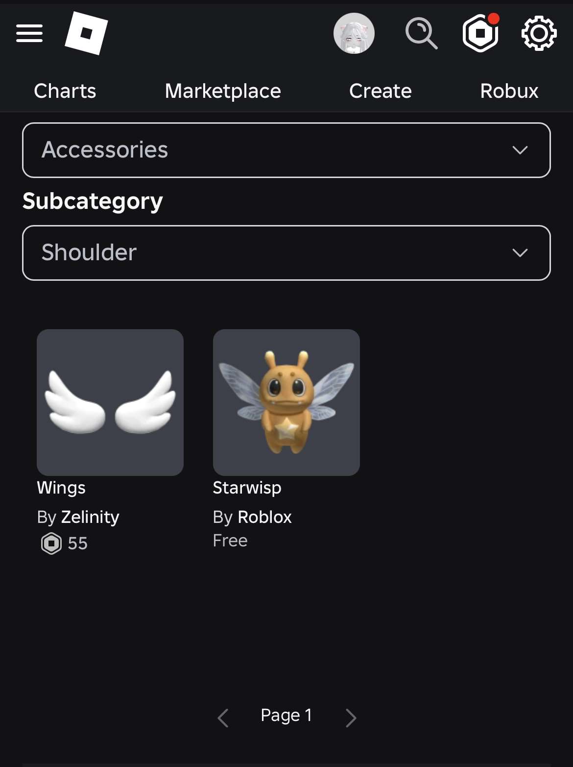 продажа аккаунта к игре Roblox
