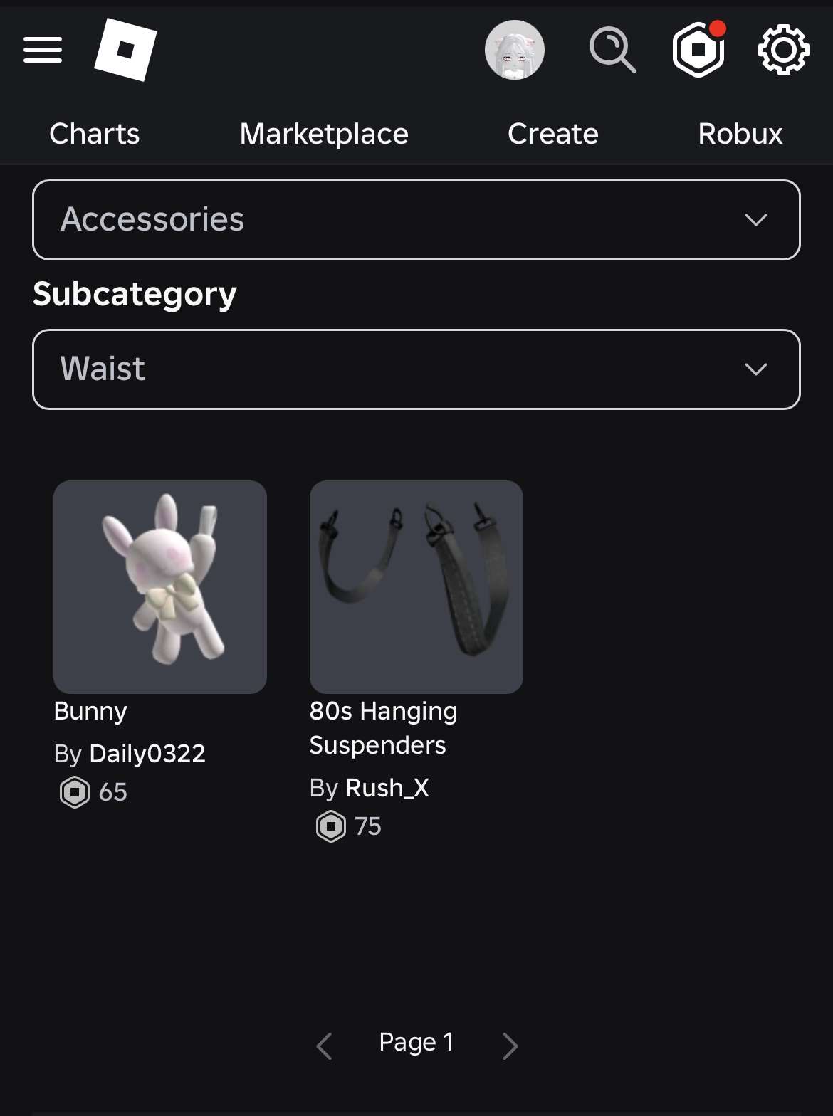 продажа аккаунта к игре Roblox