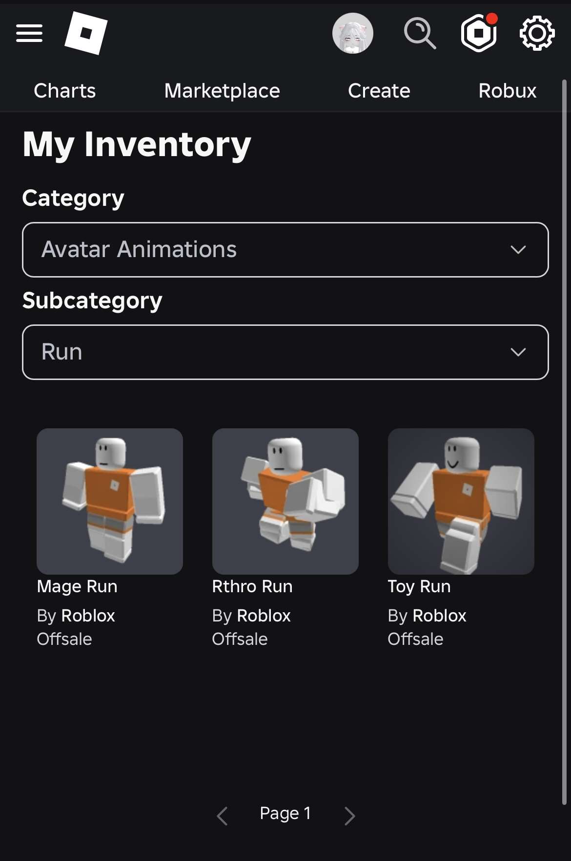 продажа аккаунта к игре Roblox