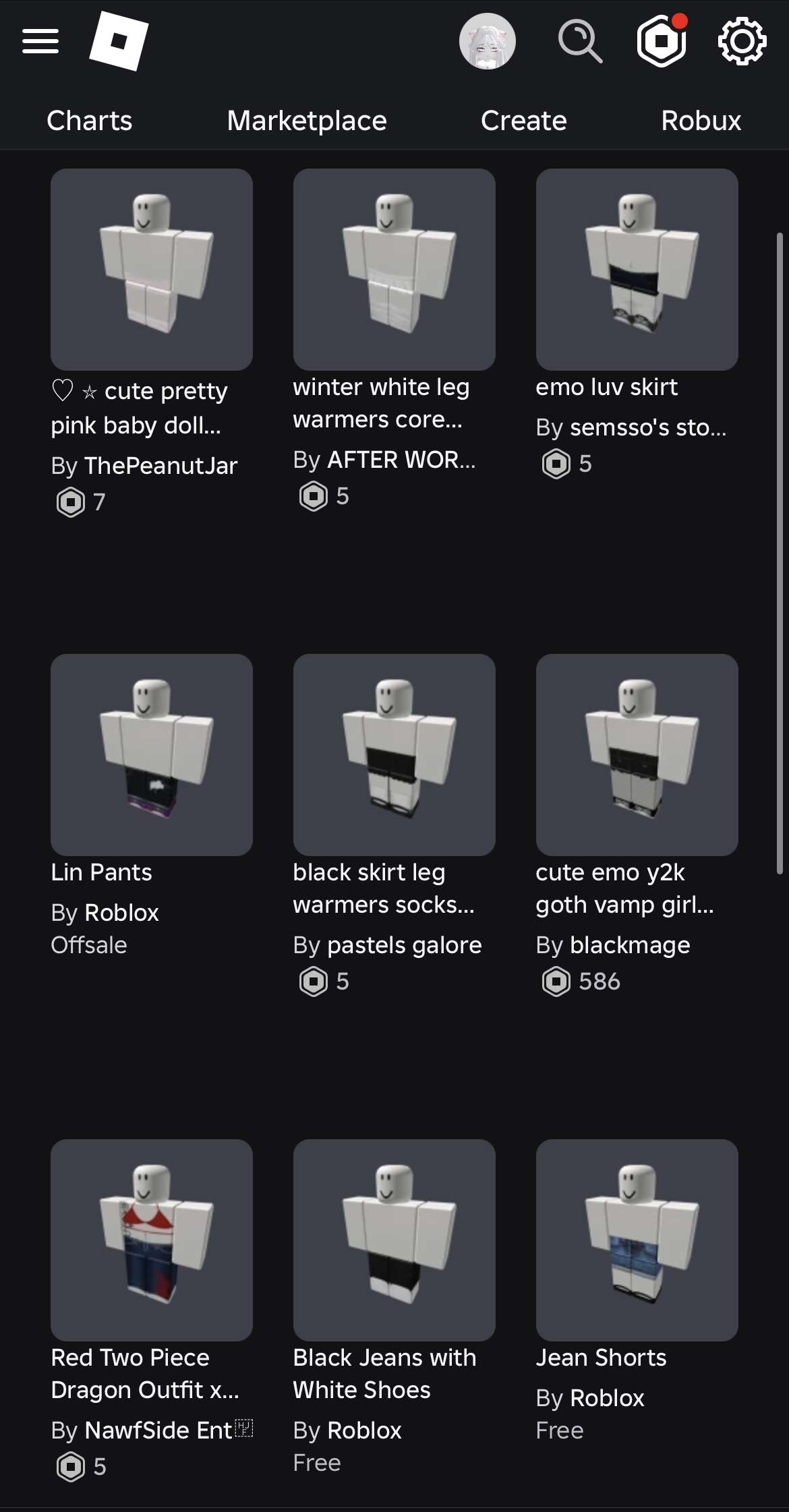 продажа аккаунта к игре Roblox