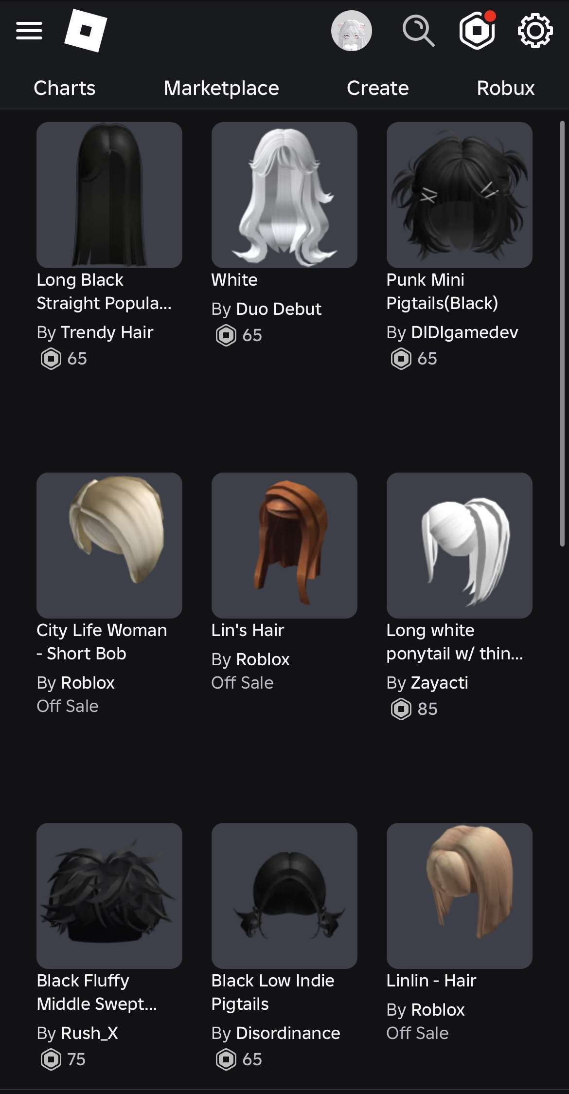 продажа аккаунта к игре Roblox