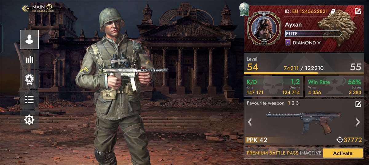 продажа аккаунта к игре World War Heroes