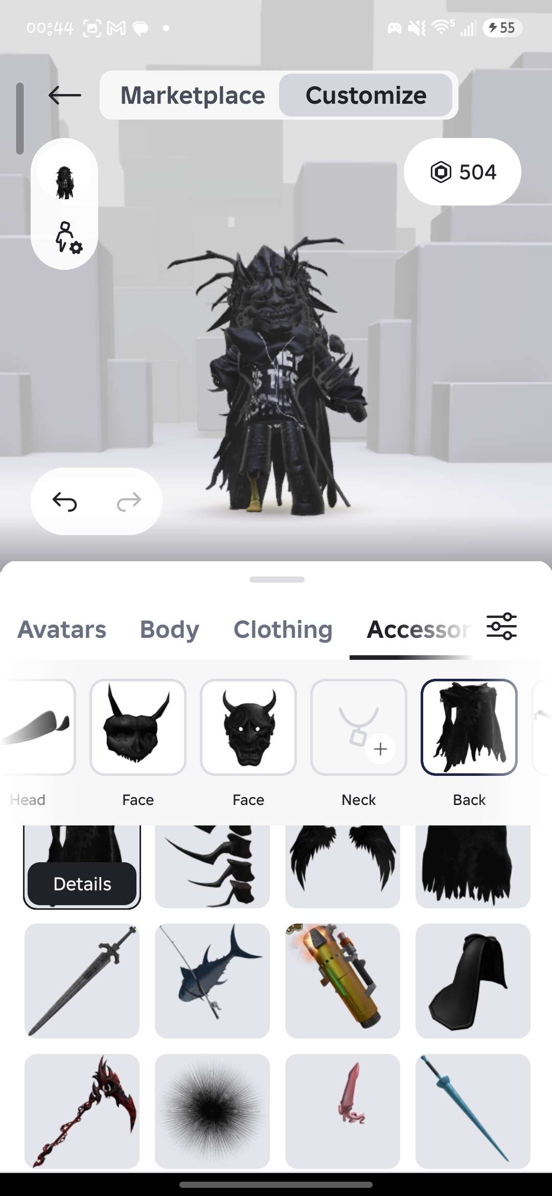 продажа аккаунта к игре Roblox