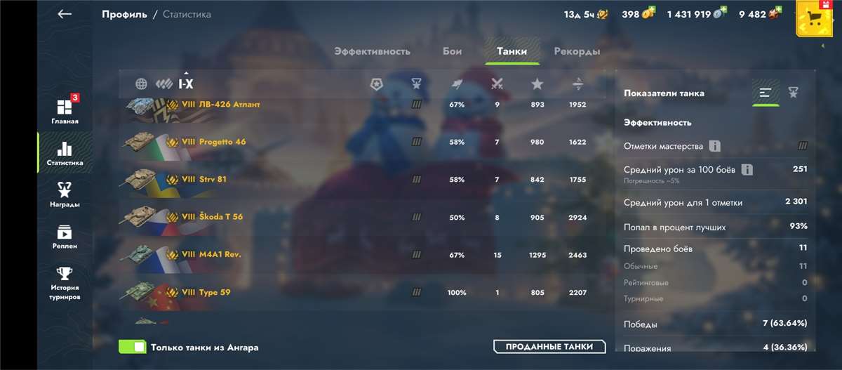 продажа аккаунта к игре Tanks Blitz, WoT(Lesta, WG)