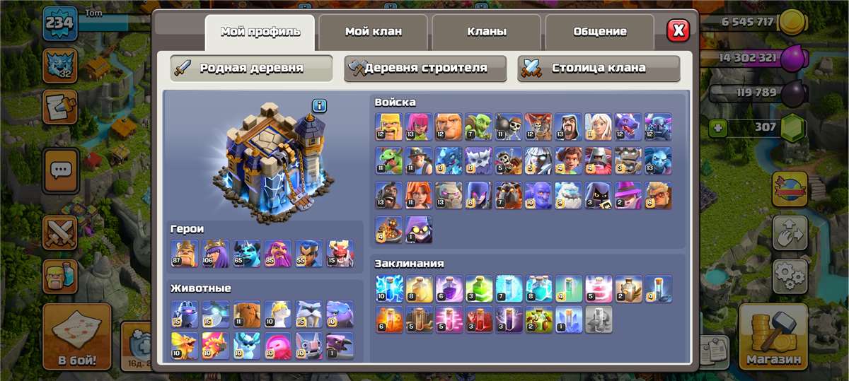 продажа аккаунта к игре Clash of Clans