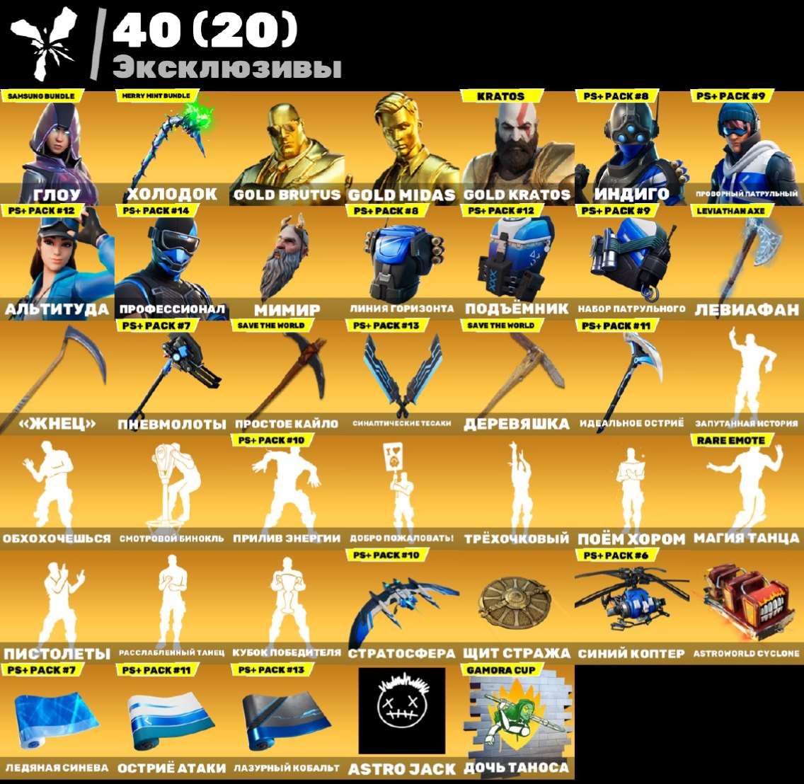 продажа аккаунта к игре Fortnite