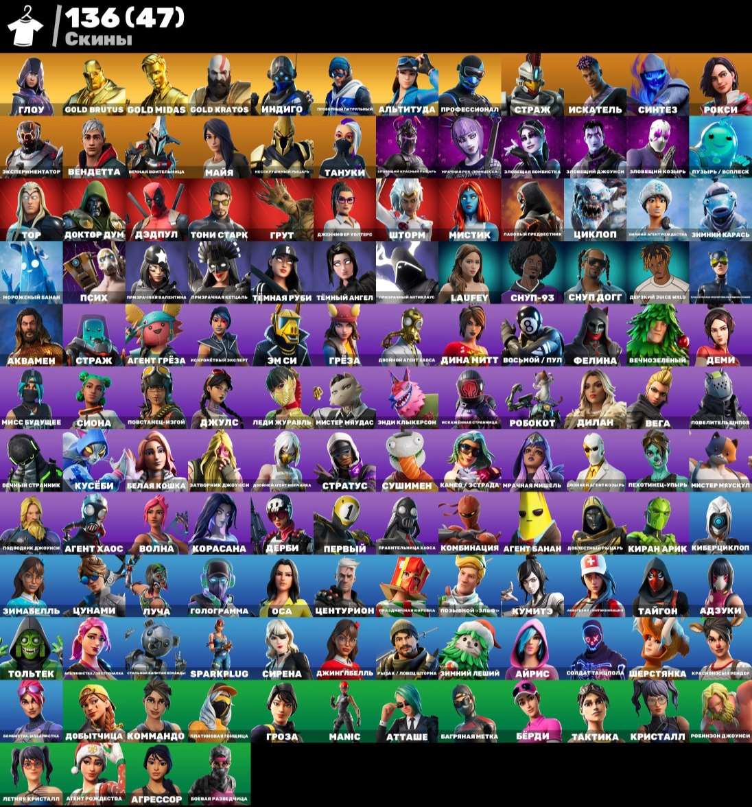 продажа аккаунта к игре Fortnite
