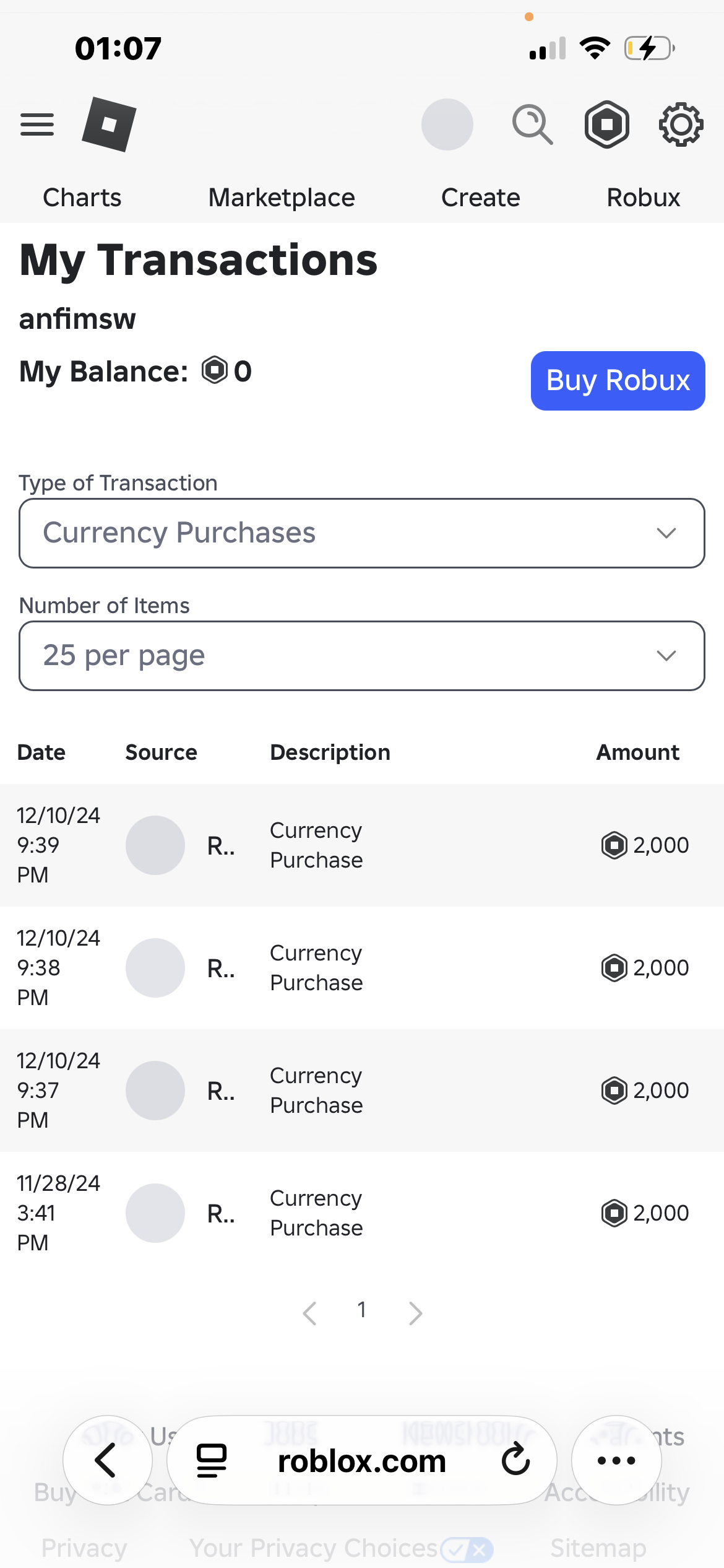 продажа аккаунта к игре Roblox