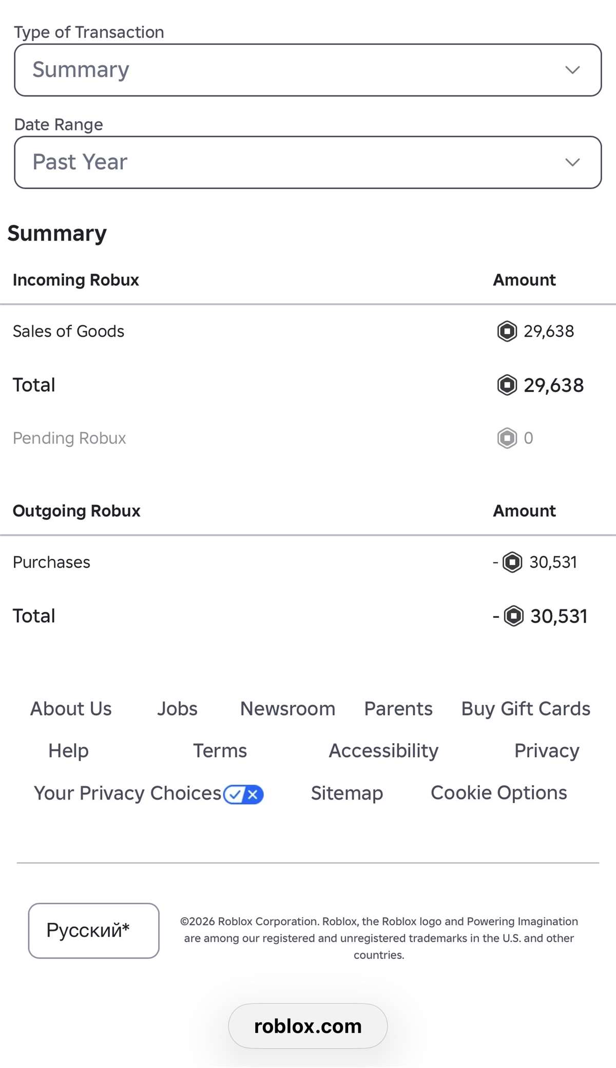 продажа аккаунта к игре Roblox