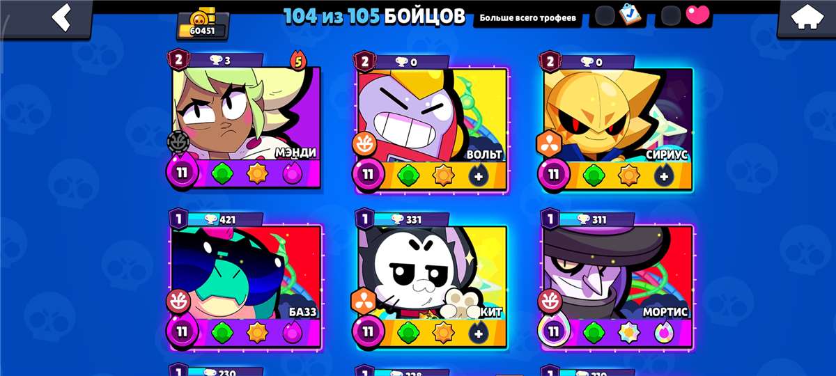продажа аккаунта к игре Brawl Stars